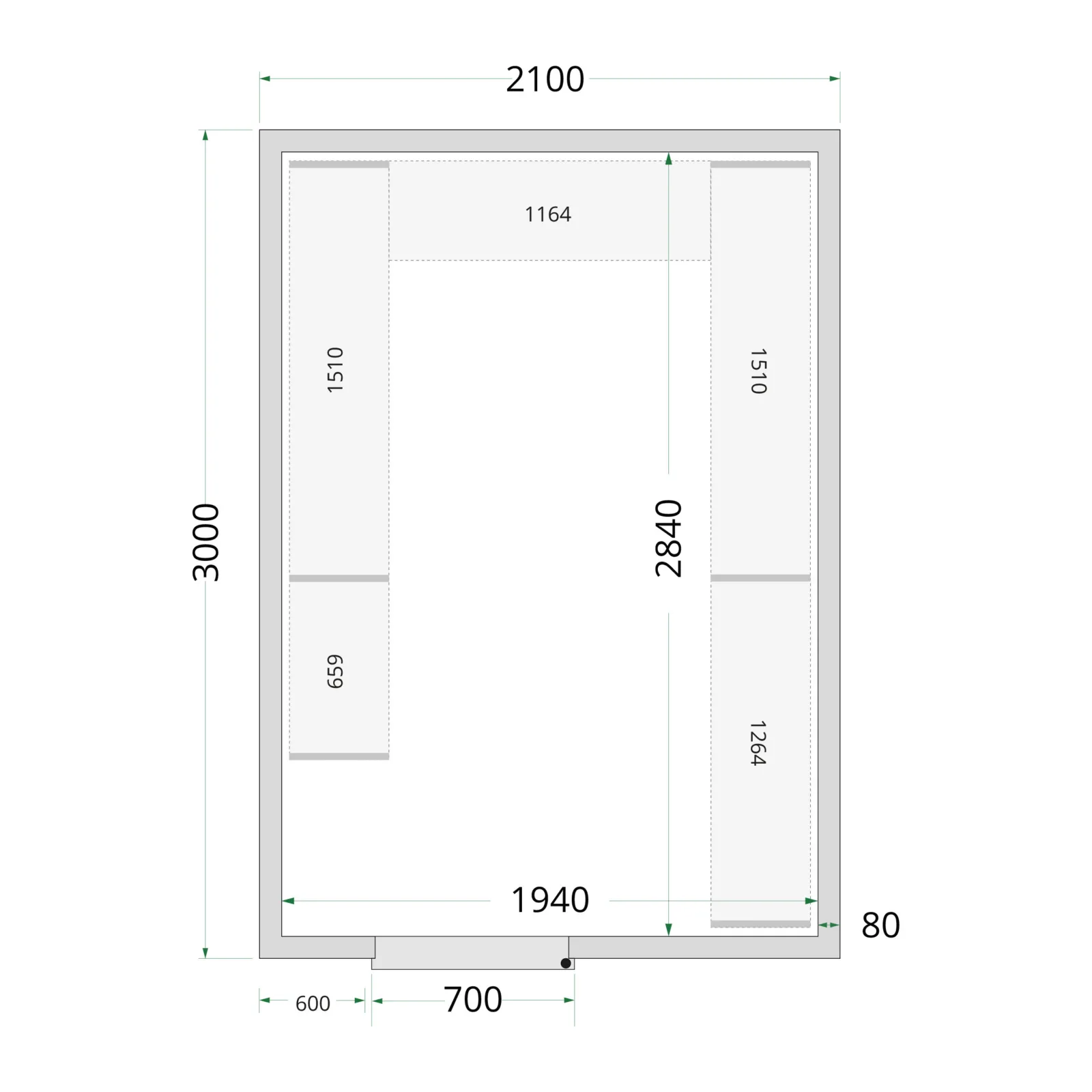 Cold Room 210x300x220 Cold Room Panels - Image 4