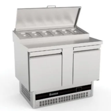 Double Hinged Door Compact Gastronorm Prep Counter