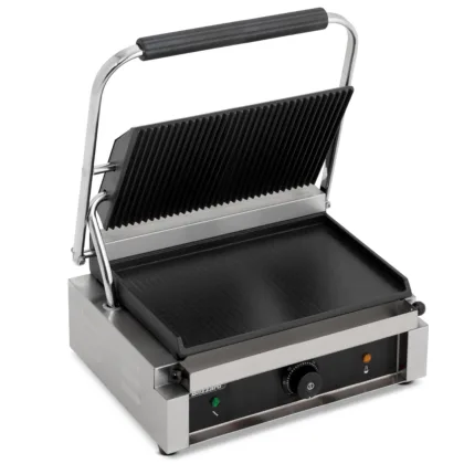 Extra Wide Single Ribbed Contact Grill