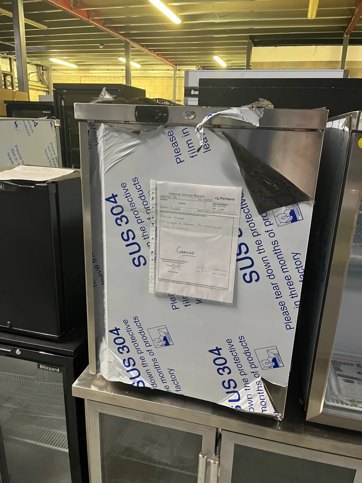 Single Hinged Door Under Counter Refrigerator