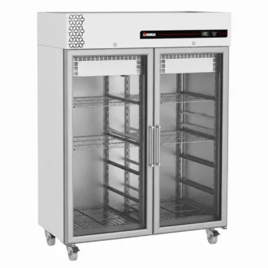 Upright Double Hinged Glass Door Heavy Duty Refrigerator