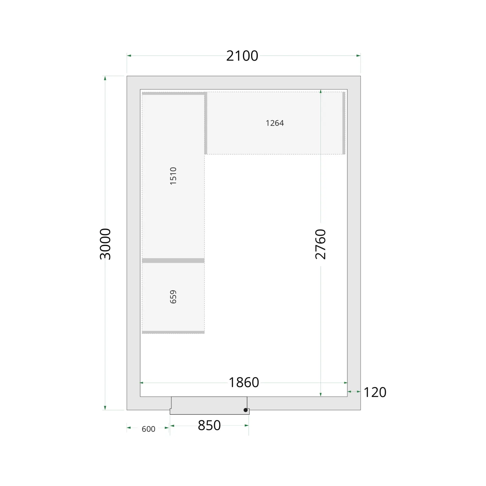 Cold Room 210x300x220 WD Coldroom Panels 120 mm - Image 4