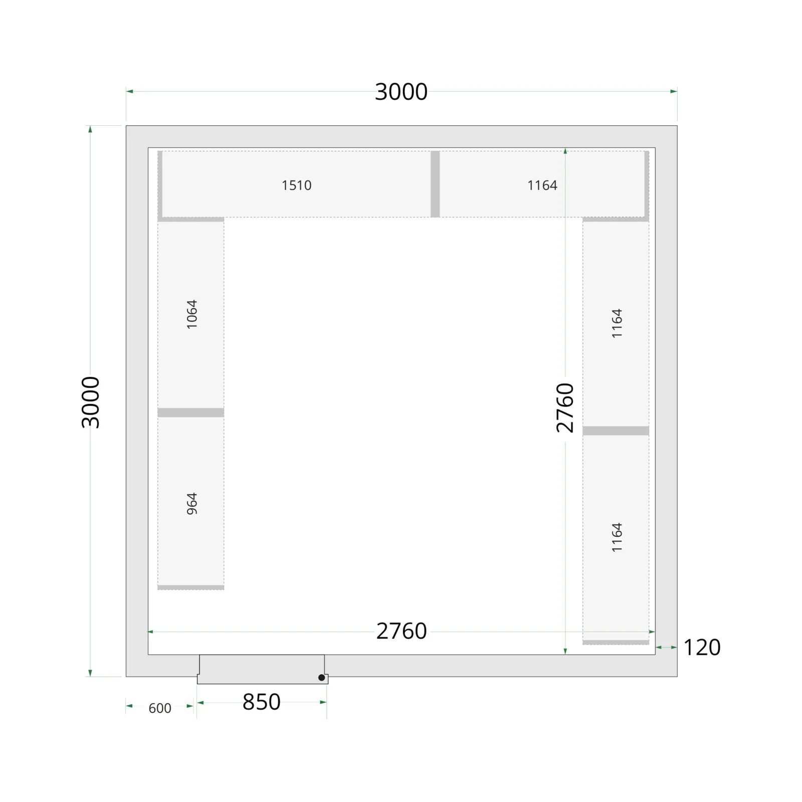 Cold Room 300x300x220 WD Coldroom Panels 120 mm - Image 4